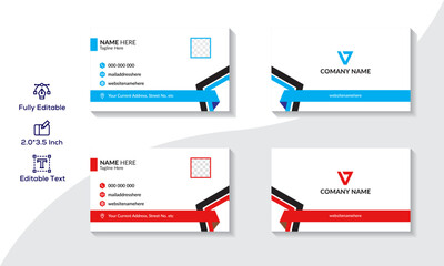 Professional Creative Business card, Moder Corporate card, Fully editable Vector eps file.