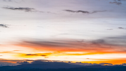 sunset in the mountains