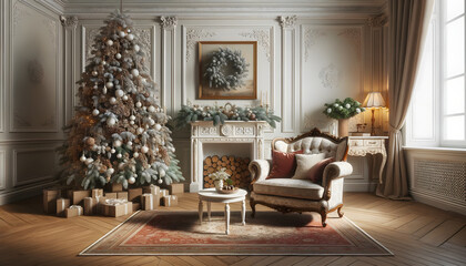 Christmas tree cozy christmas feeling, generative ai