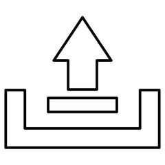 upload line icon, upload, icon, vector, download, web, file, website, button, arrow, cloud, computer, technology, data, app, illustration, design, internet, document, sign, flat, interface