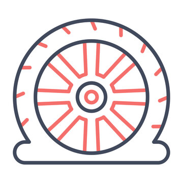 recommend clip art: Flat Tire Icon