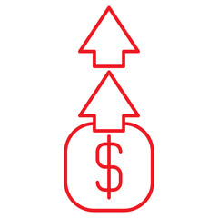 red line aplod icon, upload, icon, vector, download, web, file, website, button, arrow, cloud, computer, technology, data, app, illustration, design, internet, document, sign, flat, interface