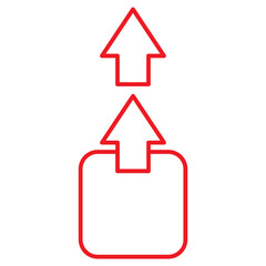 red line aplod icon, upload, icon, vector, download, web, file, website, button, arrow, cloud, computer, technology, data, app, illustration, design, internet, document, sign, flat, interface