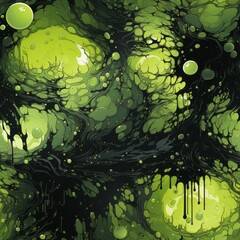toxic splash vivid green color seamless pattern