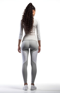 Rear View of Woman in Athletic Clothing