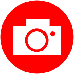 Icono de cámara en fondo transparente - obrazy, fototapety, plakaty