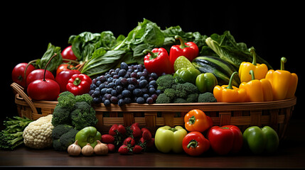 fruits and vegetables in the market