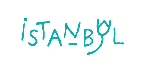 Obraz premium istanbul logo. istanbul and tulip symbol concept. istanbul word and tulip