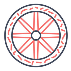 Wooden Wheel Icon