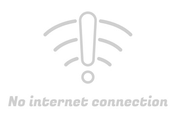 gray exclamation mark with radio waves and the inscription below 