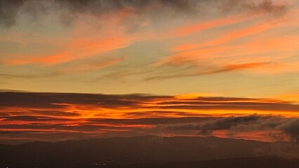 sunrise over the mountains