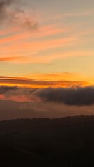 sunset over the mountains