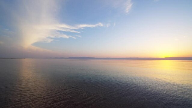 Sea and sunset in NEOM, Saudi Arabia