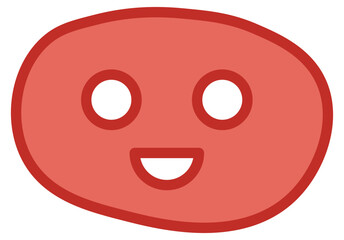Smile shape icon. Vector illustration.