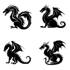 dragon svg, dragon illustration, dragon png, dragon vector, dragon, vector, animal, lion, symbol, tattoo, silhouette, illustration, heraldic, horse, design, bird, black, monster, sign, art, medieval, 