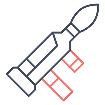 rocket launcher outline style clip art preview
