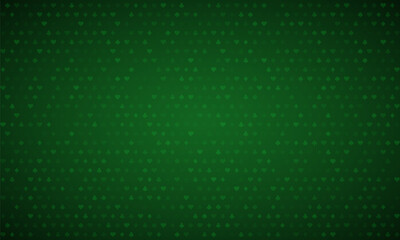 Green background for Poker or Casino. Vector template for your design.