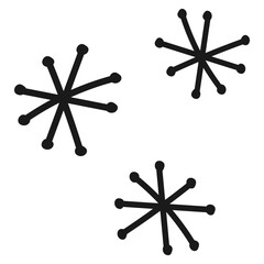 Snowflakes in doodle style