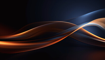 Dark and gold technology waves abstract background