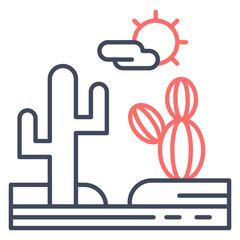 Desert Landscape Icon
