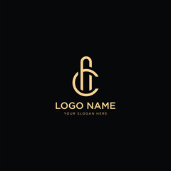 initial letter AC or CA logo Stock vector creative modern trendy template