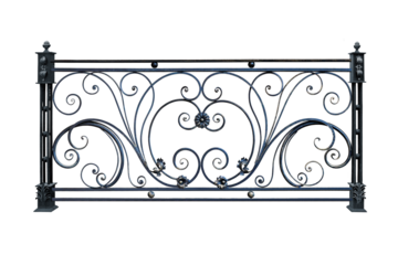 Forged railings, fence.
