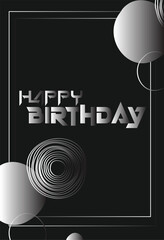 Obraz premium Birthday cards . Handwritten lettering. Birthday party, celebration, congratulations, invitation concept. Vector illustration. Postcard, card, cover.