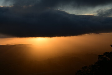 sunrise over the city