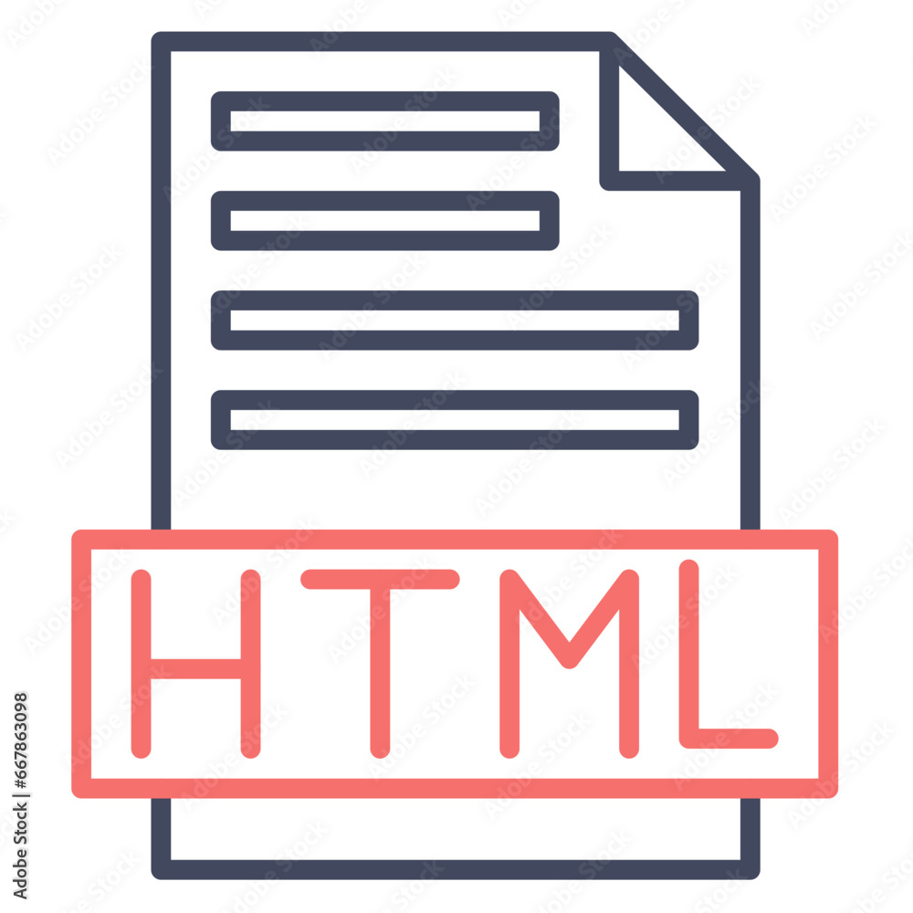 Wall mural html file icon