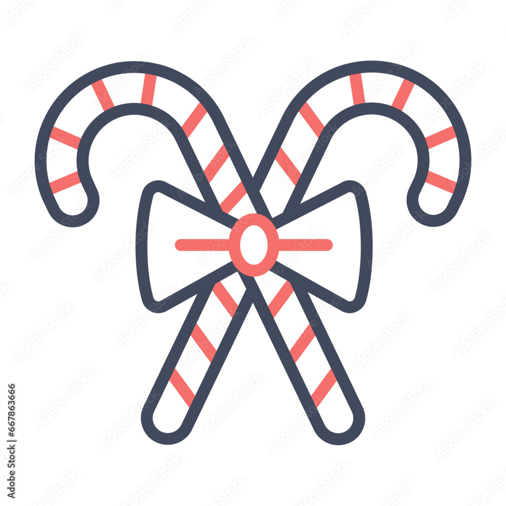 Poster candy cane icon