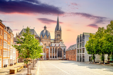 Dom, Altstadt, Aachen, Nordrhein Westfalen, Deutschland 