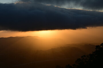 sunrise in the mountains