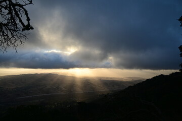 sunrise over the mountains