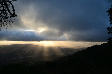sunset in the mountains