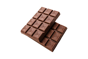 Dark brown Chocolate bars (PNG) isolated on transparent background, AI