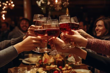 Gardinen people cheering wine enjoy party to night business people party celebration success Merry Christmas Happy new year  Concept. © Nokhoog