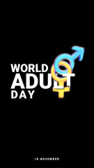 World Adult Day template adobe and eps file