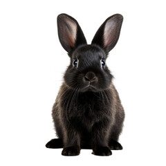Obraz premium Hop into the New Year with the Grace of the Black Rabbit on a transparent background
