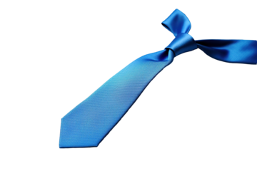 Stylish blue tie isolated on white
