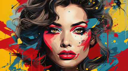 retro pop art portrait of woman © Ai Inspire