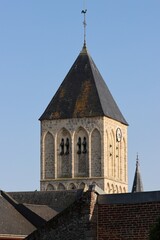 Fototapeta premium church of Veules Les Roses in France