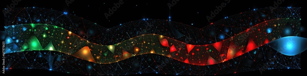 Poster a computer generated image of a wave of light.