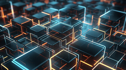 Obraz premium Cubes technology colorful abstract background