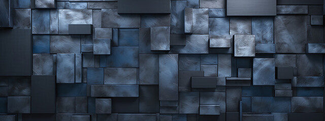 Dark cubes technology abstract background