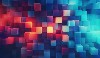 Cubes technology colorful abstract background