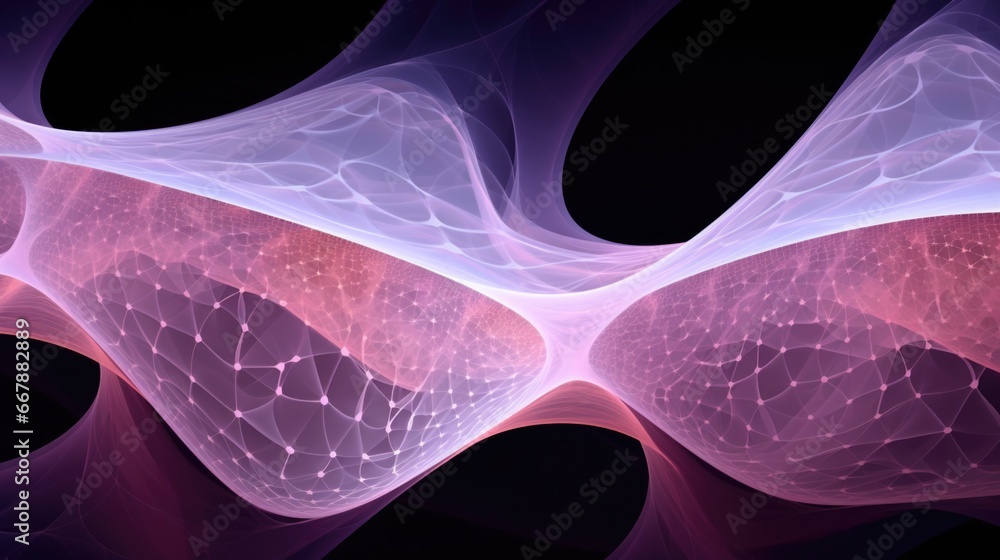Poster a computer generated image of an abstract structure.