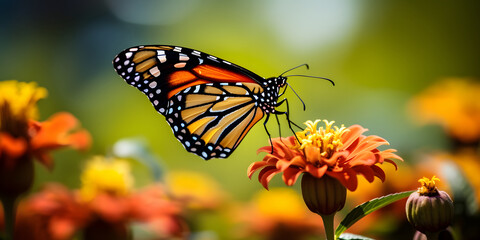 Obraz premium butterfly on flower