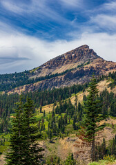 spectacular and dramatic landscape photo of Lasssen Volcano National Park in Northern California.