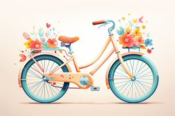 bicycle with colorful background