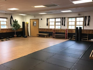 Foto op Aluminium A well-equipped martial arts dojo with training mats and equipment for practitioners to train in. © Szalai